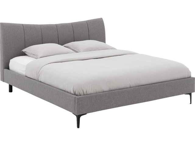Goossens gestoffeerd bedframe victory bruin stof - 