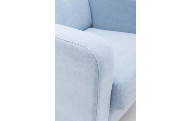 Goossens fauteuil hipp blauw stof - 8140541-04