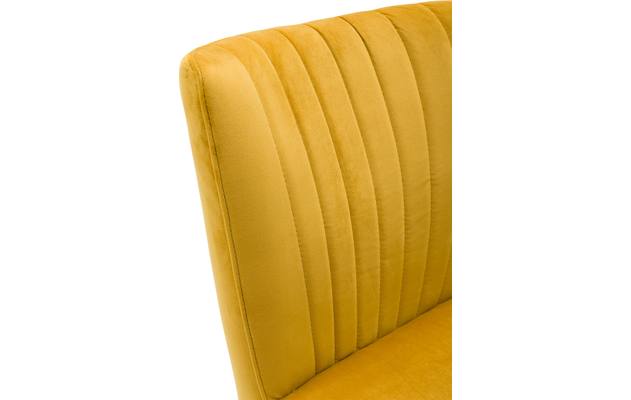 Goossens eetkamerstoel rob geel stof - 8160697-06