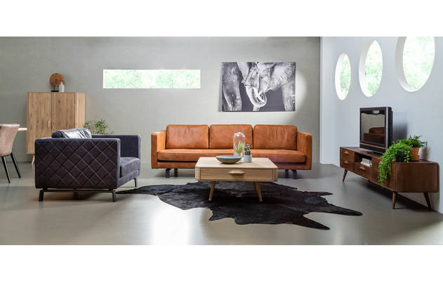 Goossens tv meubel bjarte donker bruin eiken - 8170391-01