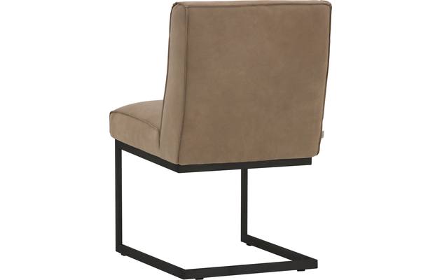 Goossens excellent eetkamerstoel tom bruin leer - 8180200-04-zwartepoot