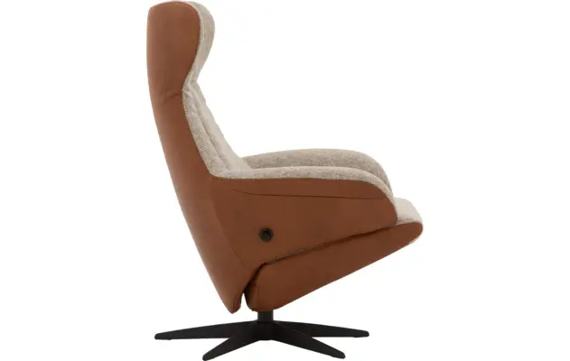 Goossens excellent relaxstoel avec bruin leer - 8181130-03