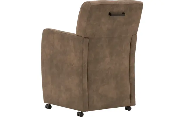 Goossens eetkamerstoel alex bruin microvezel - 8181155-03