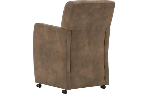 Goossens eetkamerstoel alex bruin microvezel - 8181155-032