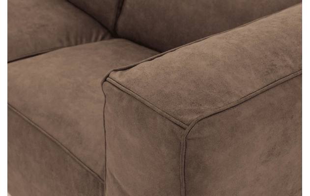 Goossens loungebank calvin bruin micro leer - 8181170-627-09-gespiegeld