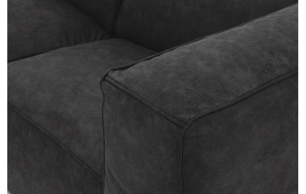 Goossens loungebank calvin grijs micro leer - 8181170-634-09-gespiegeld