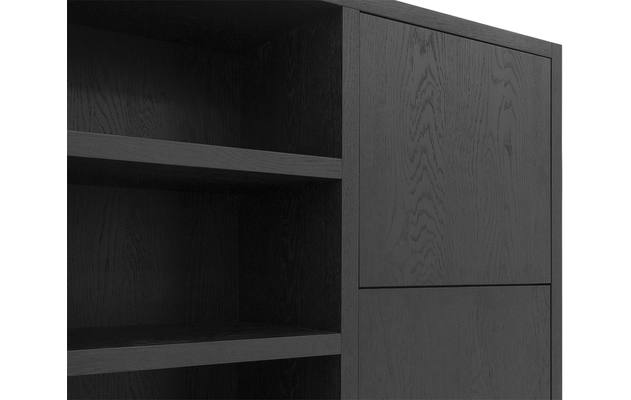 Goossens opbergkast barcelona zwart eiken - 8181418-08