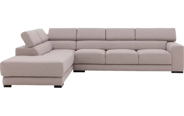 Goossens hoekbank nora grijs stof - 8190040-02