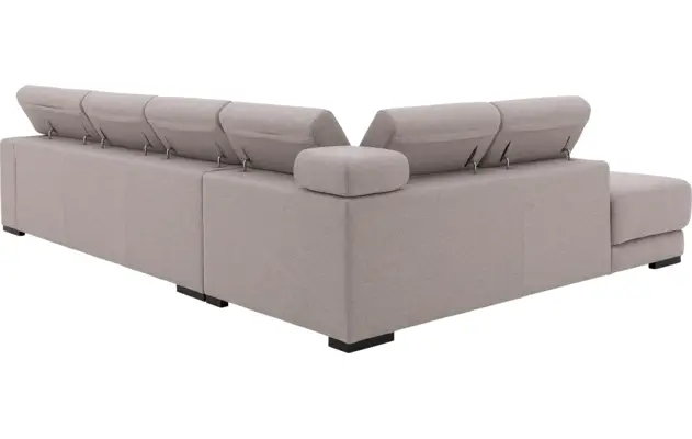 Goossens hoekbank nora grijs stof - 8190040-06