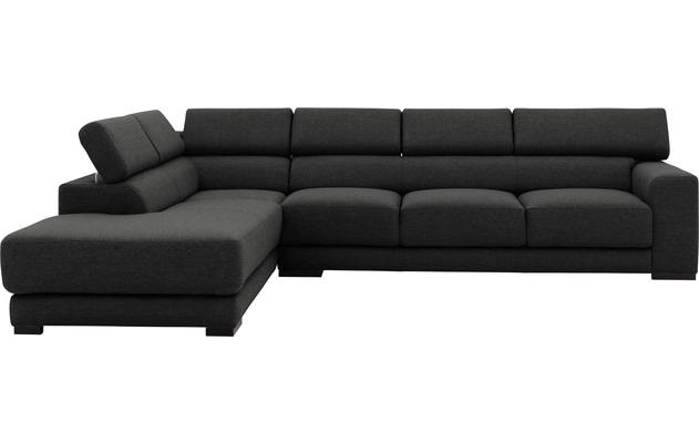 Goossens hoekbank nora grijs stof - 8190040-204-02