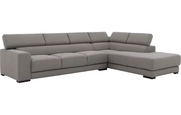 Goossens hoekbank nora grijs stof - 8190040-207-03-gespiegeld