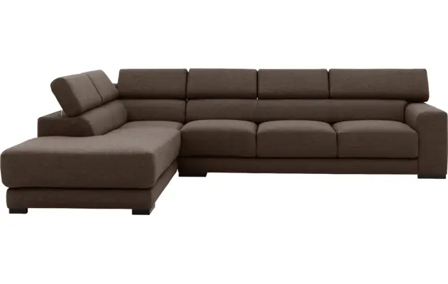 Goossens hoekbank nora bruin stof - 8190040-211-02
