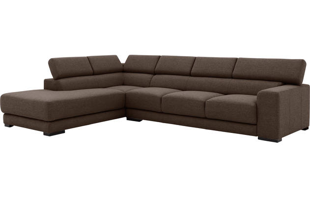 Goossens hoekbank nora bruin stof - 8190040-211-03
