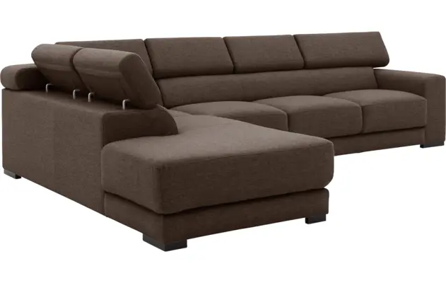 Goossens hoekbank nora bruin stof - 8190040-211-05