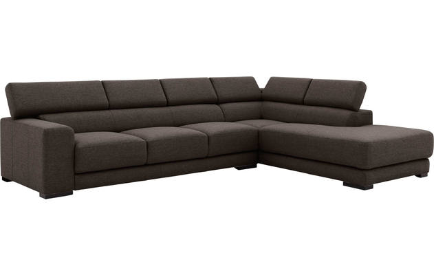 Goossens hoekbank nora bruin stof - 8190040-213-03-gespiegeld