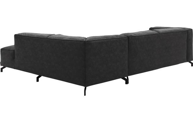 Goossens hoekbank calvin grijs micro leer - 8190066-634-04-gespiegeld
