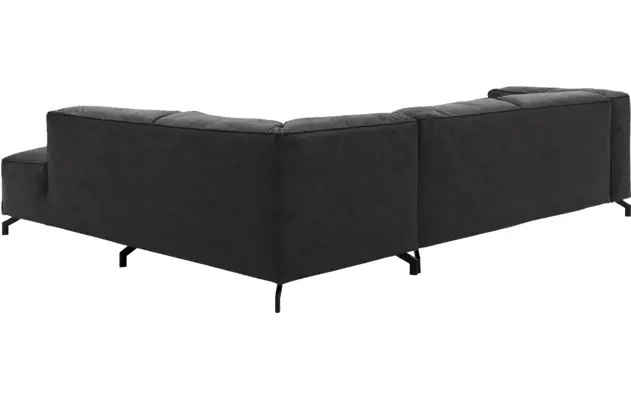 Goossens hoekbank calvin grijs micro leer - 8190066-634-04-gespiegeld