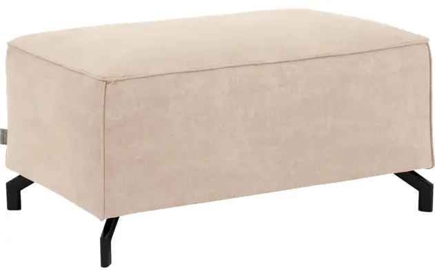 Goossens hocker calvin beige micro leer - 8190107-637-02