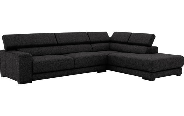 Goossens hoekbank nora grijs stof - 8190123-204-03