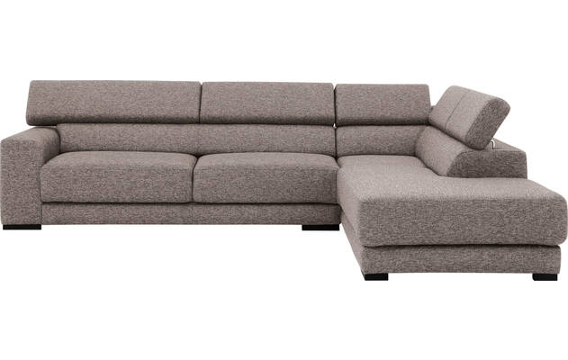 Goossens hoekbank nora grijs stof - 8190123-208-02