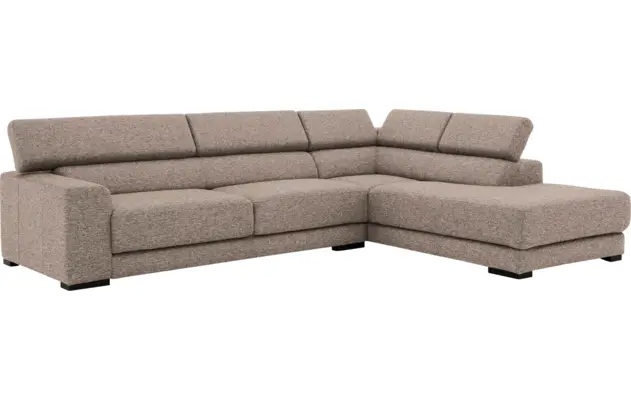 Goossens hoekbank nora beige stof - 8190123-209-03