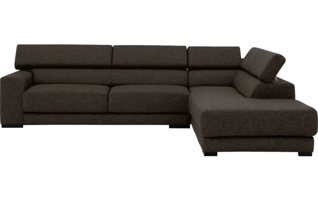 Goossens hoekbank nora bruin stof - 8190123-213-02