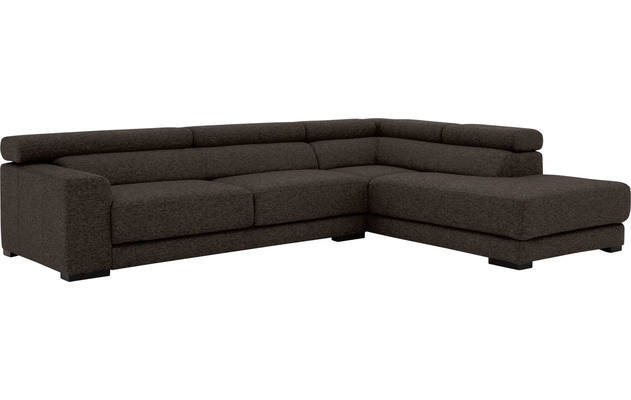 Goossens hoekbank nora bruin stof - 8190123-213-04
