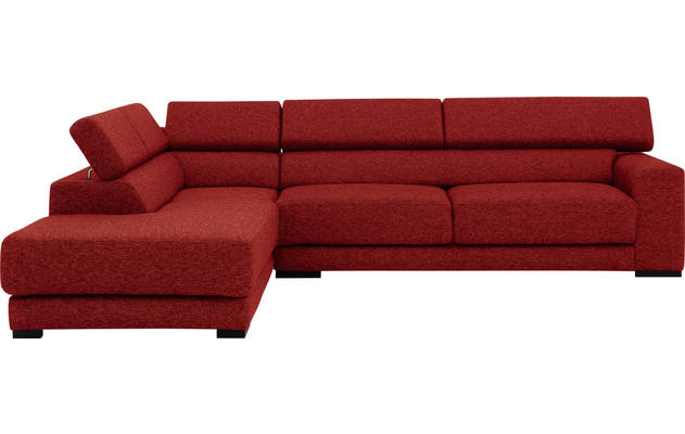 Goossens hoekbank nora rood stof - 8190123-216-02-gespiegeld