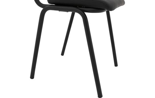 Goossens eetkamerstoel chaplin zwart leer - 8190175-06