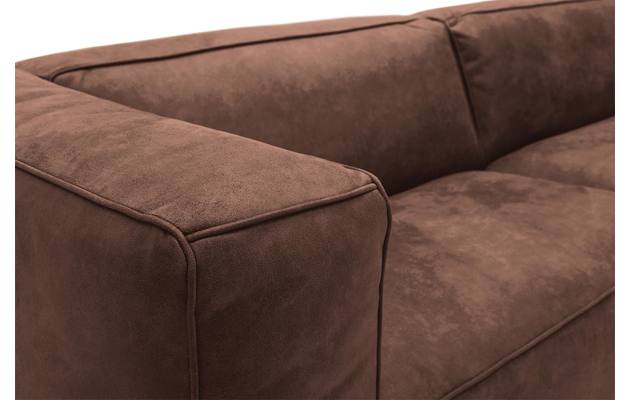 Goossens zitbank calvin bruin micro leer - 8190314-631-04