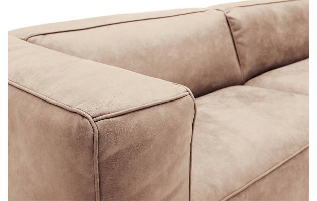 Goossens zitbank calvin beige micro leer - 8190315-637-04