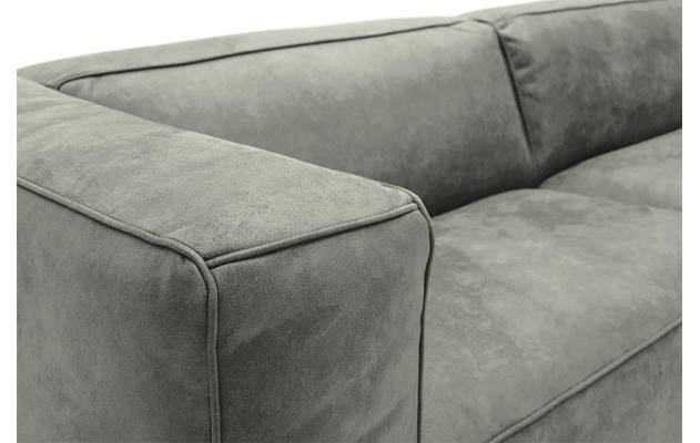 Goossens zitbank calvin grijs micro leer - 8190316-636-04
