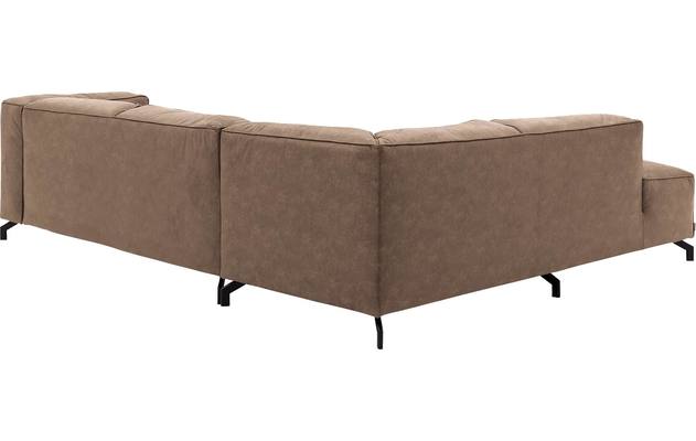 Goossens hoekbank calvin bruin micro leer - 8190317-627-04