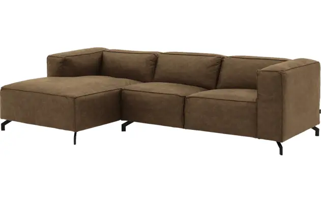 Goossens loungebank calvin groen micro leer - 8190318-626-02-gespiegeld