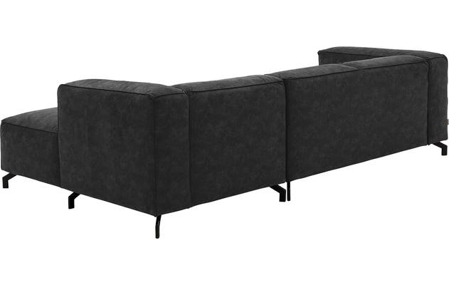 Goossens loungebank calvin grijs micro leer - 8190318-634-04