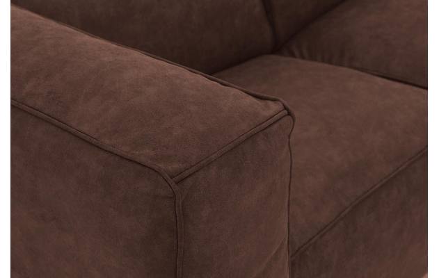 Goossens hoekbank calvin bruin micro leer - 8190319-631-09