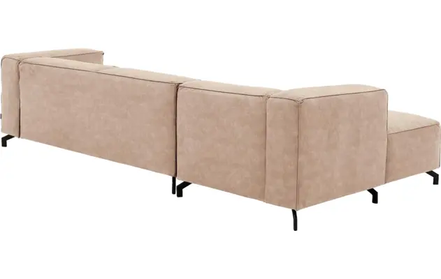 Goossens loungebank calvin beige micro leer - 8190319-637-04-gespiegeld