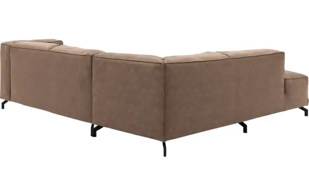 Goossens hoekbank calvin bruin micro leer - 8190320-627-04