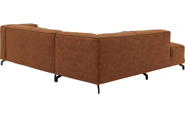 Goossens hoekbank calvin bruin micro leer - 8190320-633-04