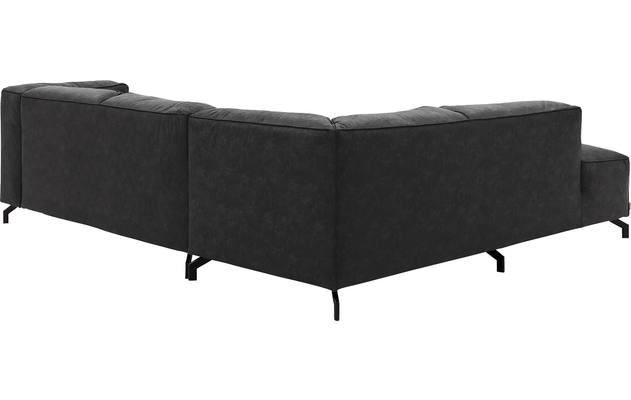Goossens hoekbank calvin grijs micro leer - 8190320-634-04