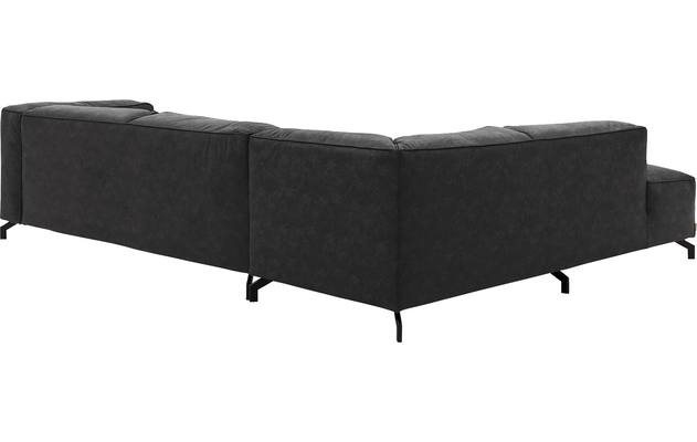 Goossens hoekbank calvin grijs micro leer - 8190321-634-04