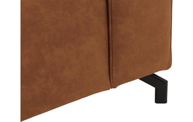 Goossens loungebank calvin bruin micro leer - 8190322-633-07-gespiegeld
