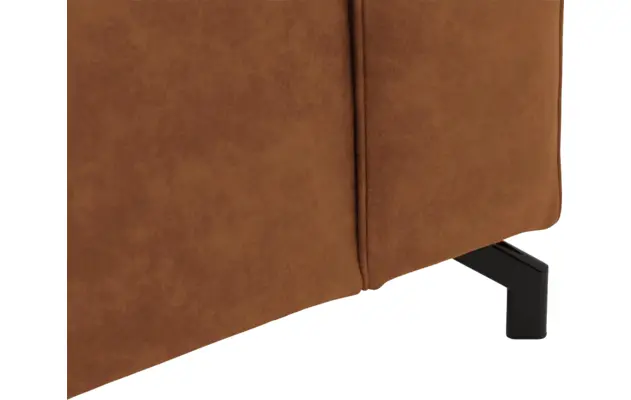 Goossens loungebank calvin bruin micro leer - 8190322-633-07-gespiegeld