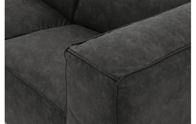 Goossens loungebank calvin grijs micro leer - 8190322-635-09-gespiegeld