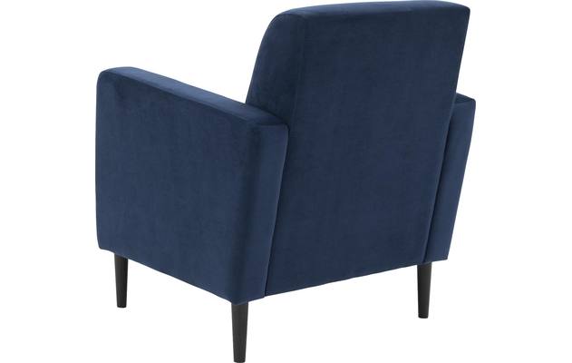 Goossens fauteuil hipp blauw stof - 8190350-04