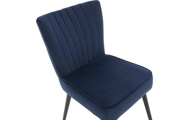 Goossens eetkamerstoel rob blauw stof - 8190375-04