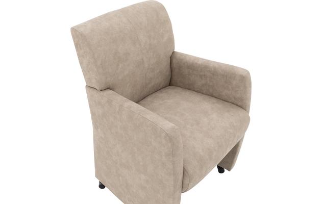 Goossens eetkamerstoel alex beige microvezel - 8190695-05