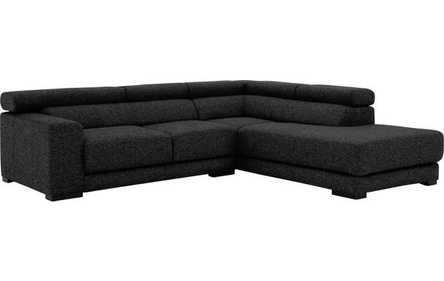 Goossens hoekbank nora grijs stof - 8190707-204-04