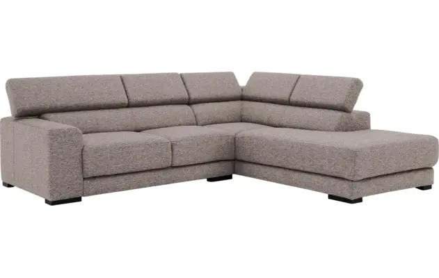 Goossens hoekbank nora grijs stof - 8190707-208-03