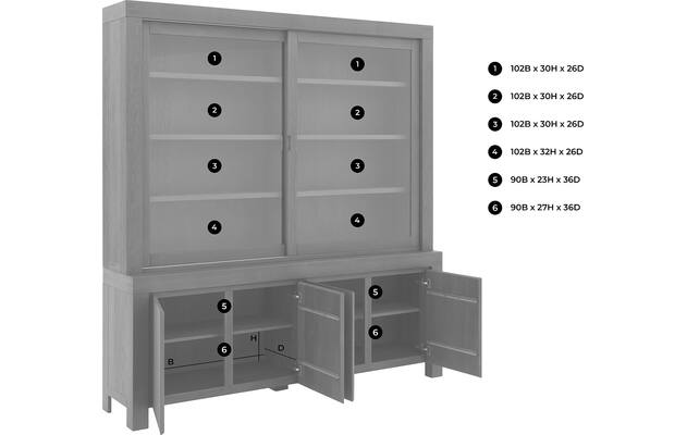Goossens buffetkast clear blank eiken - 8194065-goossens-clear-buffetkast-eiken-50